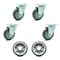 Service Caster Regency 600UBCKIT6 U-Boat Cart Caster and Wheel Replacement Set - REG-SCC-20S414-PPUB-TP2-4-PPUD820-2 - alternate 1